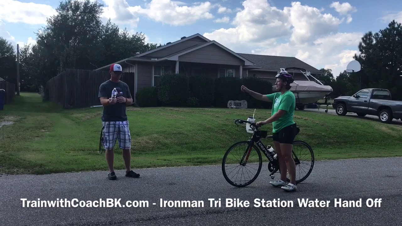 Ironman Triathlon HIM Bike Stations Water Hand Off YouTube