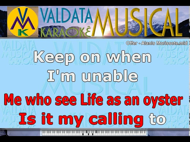 Watch Offer Alanis Morissete Karaoke on YouTube Watch Offer Alanis Morissete Karaoke on YouTube