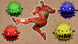 Iron Man dance  VirusHead | आयरन मैन नृत्य और वायरस सिर लड़ता है | 아이언 맨이 춤추고 바이러스 머리와 싸우다 #10 screenshot 5