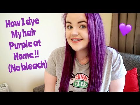 How I Dye My Hair Purple At Home No Bleach Babycakesbeauty101