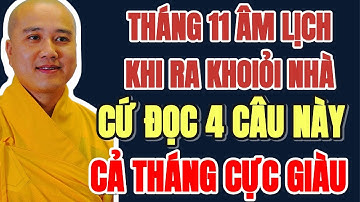 THÁNG 11 ÂM LỊCH, KHI RA KHỎI NHÀ, CỨ ĐỌC 4 CÂU NÀY, CẢ THÁNG CỰC GIÀU - Lời Phật Dạy #loiphatday