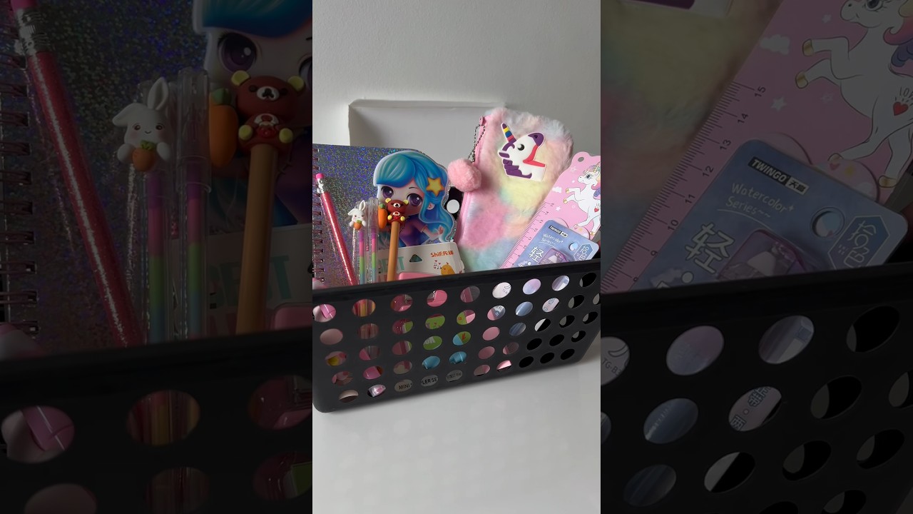 Caixa Kit Papelaria Fofa Kawai 15 Itens Criativos