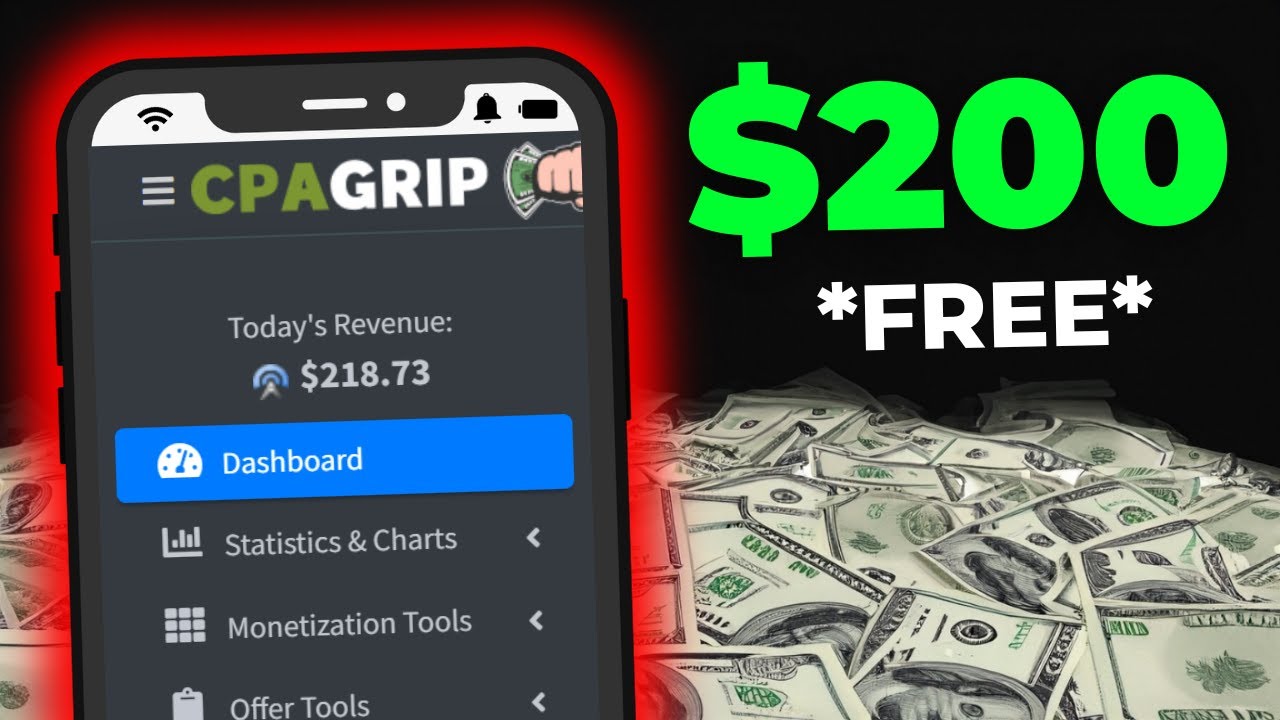 ⁣Earn $200/Day 🤑 with CPA Marketing FREE Traffic Method ✅ (CPAGrip) How To Make Money Online