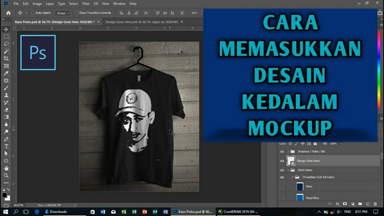 Download CARA MEMASUKKAN DESAIN KEDALAM MOCKUP KAOS | TUTORIAL ...