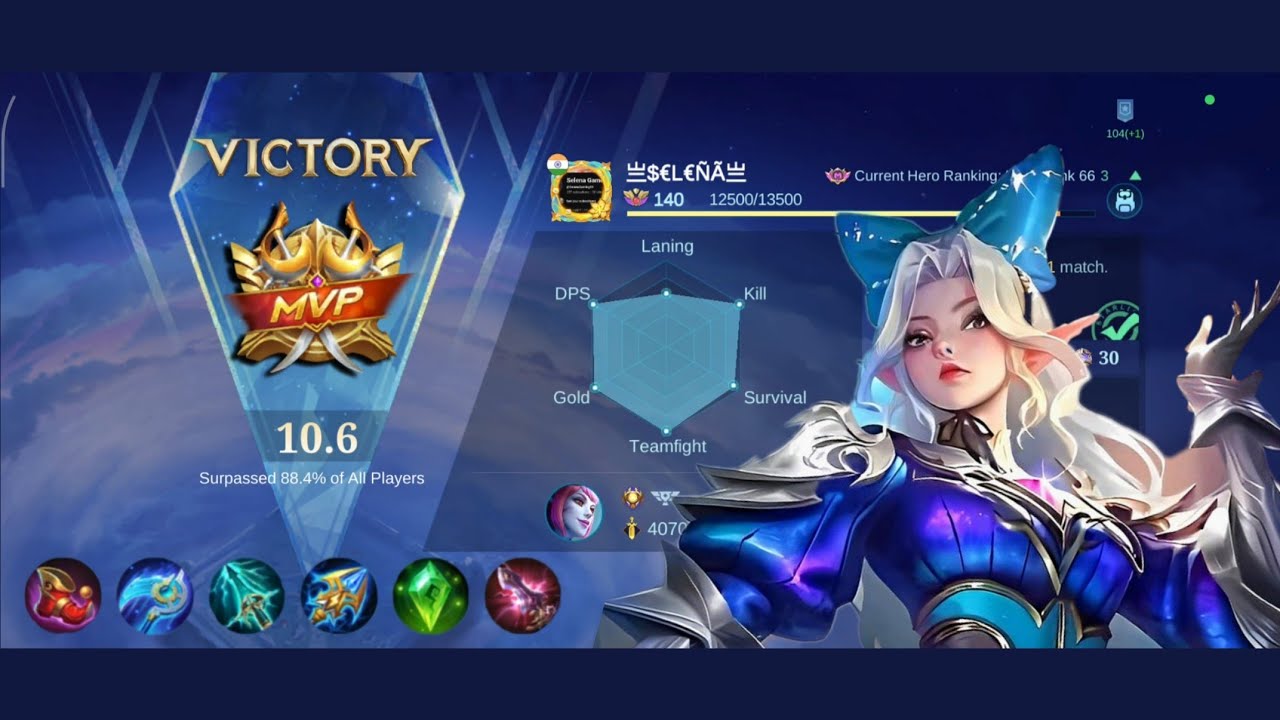 Selena Gameplay || MOBA5V5 || MLBB #mlbbcreator #mlbbgoldenmonth  @SelenaGaming69 
