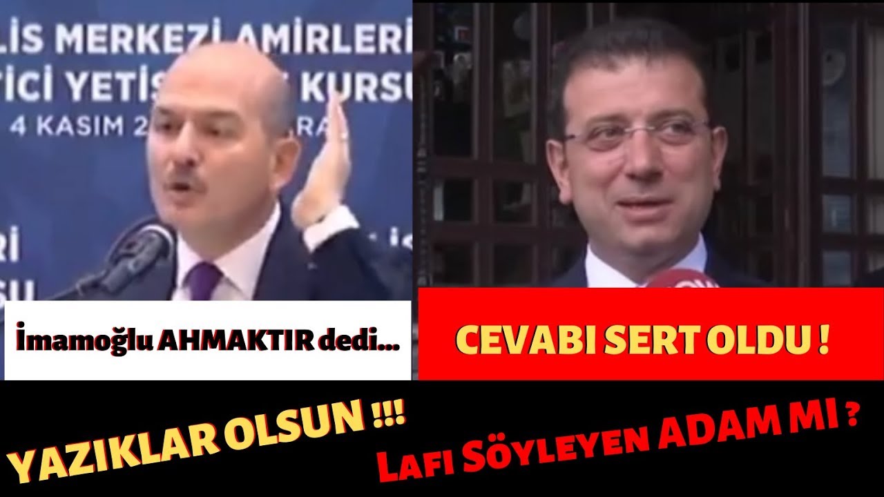 Süleyman Soylu ahmak dedi, İmamoğlu cevap verdi