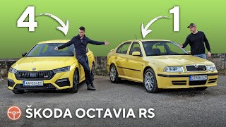 Škoda Octavia RS. SÚBOJ 1. a 4. generácie. Ktorá je LEPŠIA? - volant.tv test