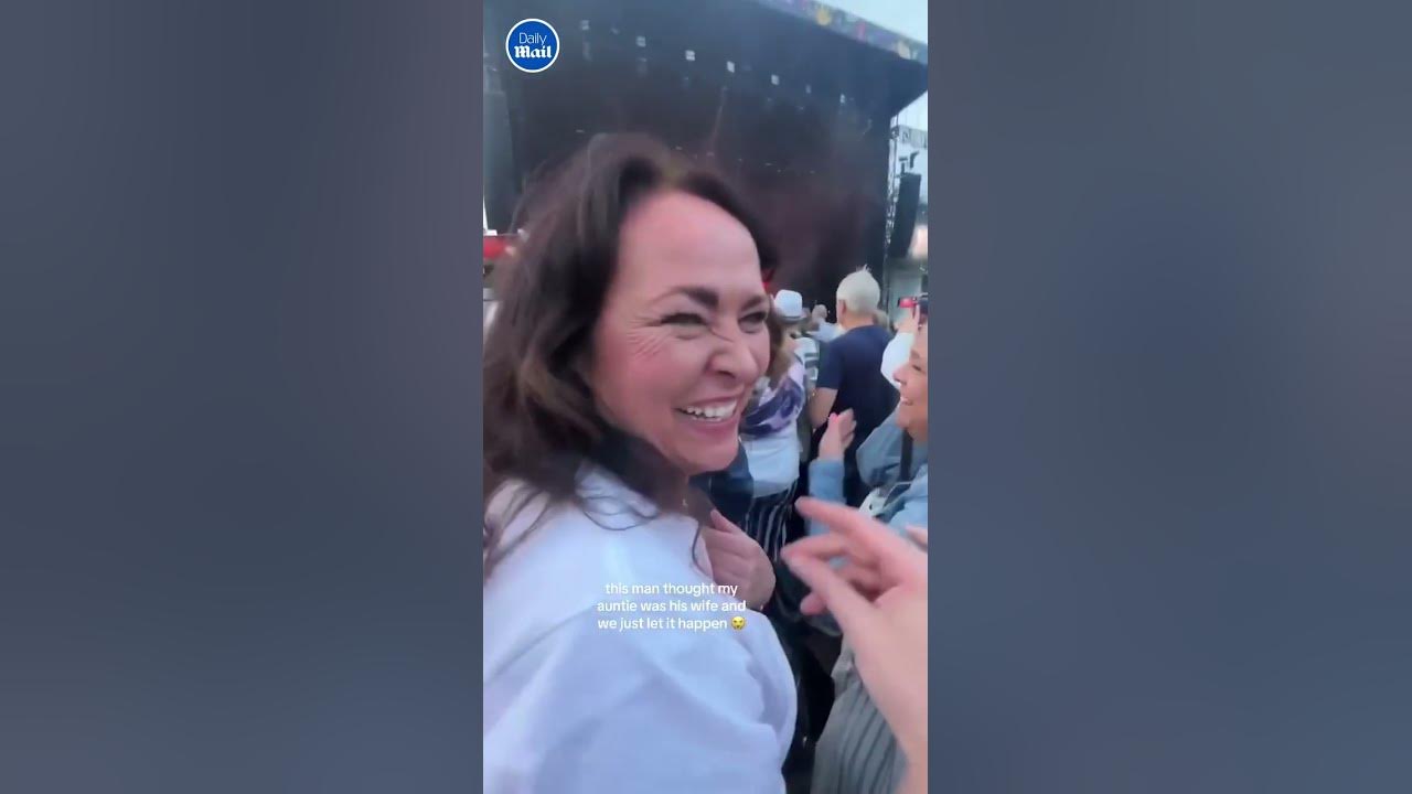 Hilarious moment man mistakes woman for his wife at a concert