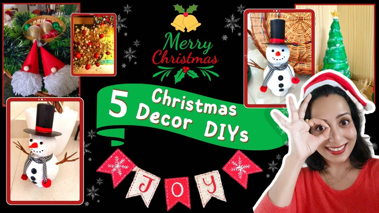 5 CHRISTMAS 🎄Decor DIYs at Home DIY Christmas Ornaments YouTube