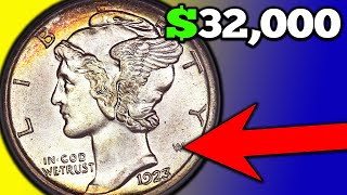 Match Highlights 1923 Silver Mercury Dimes Worth Money!