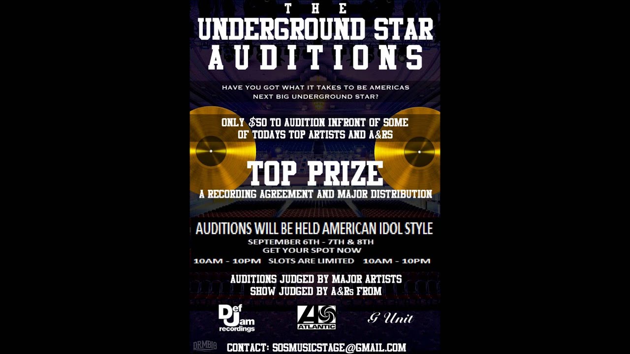 Major Record Label And Distribution Deal Audition The Underground Star Presents