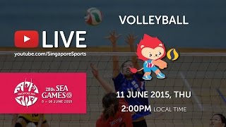 Volleyball Women's Thailand vs Myanmar (Day 6) | 28th SEA Games Singapore 2015