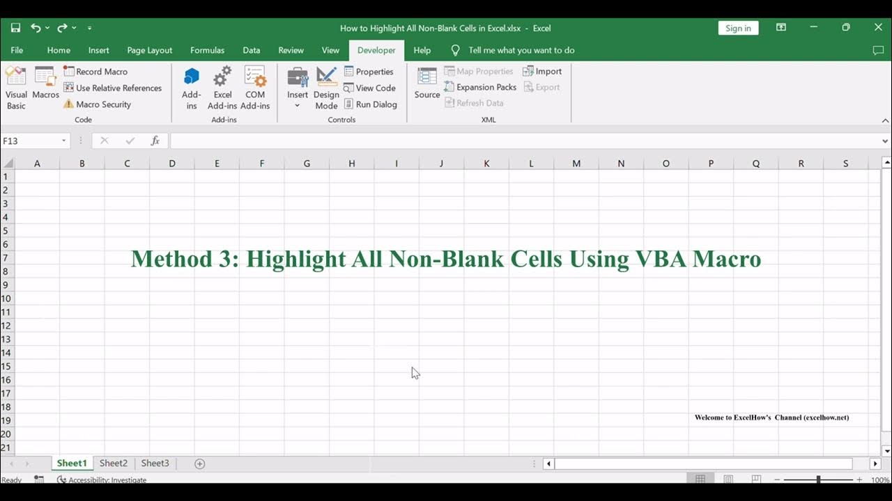 How To Highlight All Non Blank Cells In Excel YouTube how-to-highlight-all-non-blank-cells-in-excel-youtube