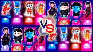 Tiles Hop EDM Rush - Lady Bug vs Catboy vs Marshall vs Choo Choo vs WEDNESDAY ADDAMS