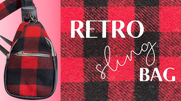 Time-lapse Sewing #2: Sewing up a  handmade Retro Sling Bag (Plaid themed bag)