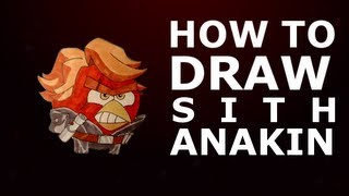 How to draw Angry Birds Star Wars 2 - Anakin Skywalker Sith Apprentice screenshot 5