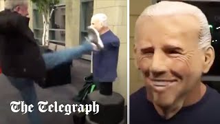 video: Watch: Joe Biden effigy kicked and battered by Republicans