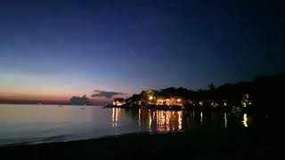 Distant Lights 🎧 Night Shore Ambience with Drifting Waves 🌊✨