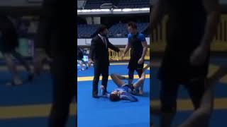 BJJ DQ. NECK Crank in a Blue Belt match #jiujitsu #grappling #mma #bjj