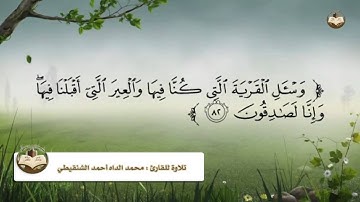 تلاوة للقارئ محمد الداه الشنقيطي #قراء شنقيط