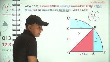 Question 13 - Exercise 12.3 | Class 10 | Chapter 12 | Areas related to circles | NCERT (old Book)