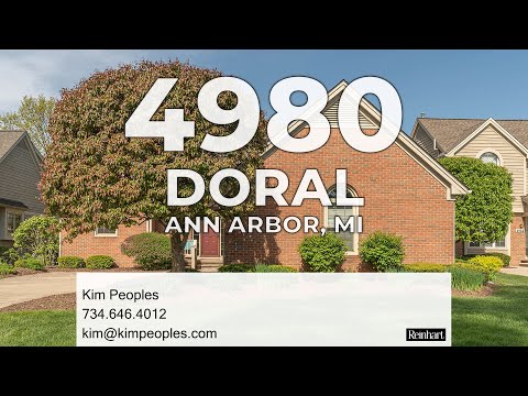 4980 Doral Drive, Ann Arbor, MI home video tour