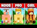 NOOB vs PRO vs GIRL FRIEND BABY MINECRAFT HOUSE BATTLE! (BUILD CHALLENGE)