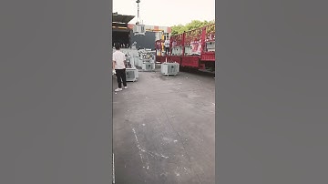 Onloading the oil transformer for today#onload #oiltransformer #powersupply #factory #yubian