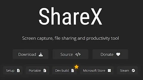 Free and open source screen recorder Sharex