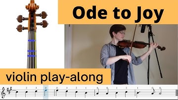 Ode to Joy violin play along (beginner classical)