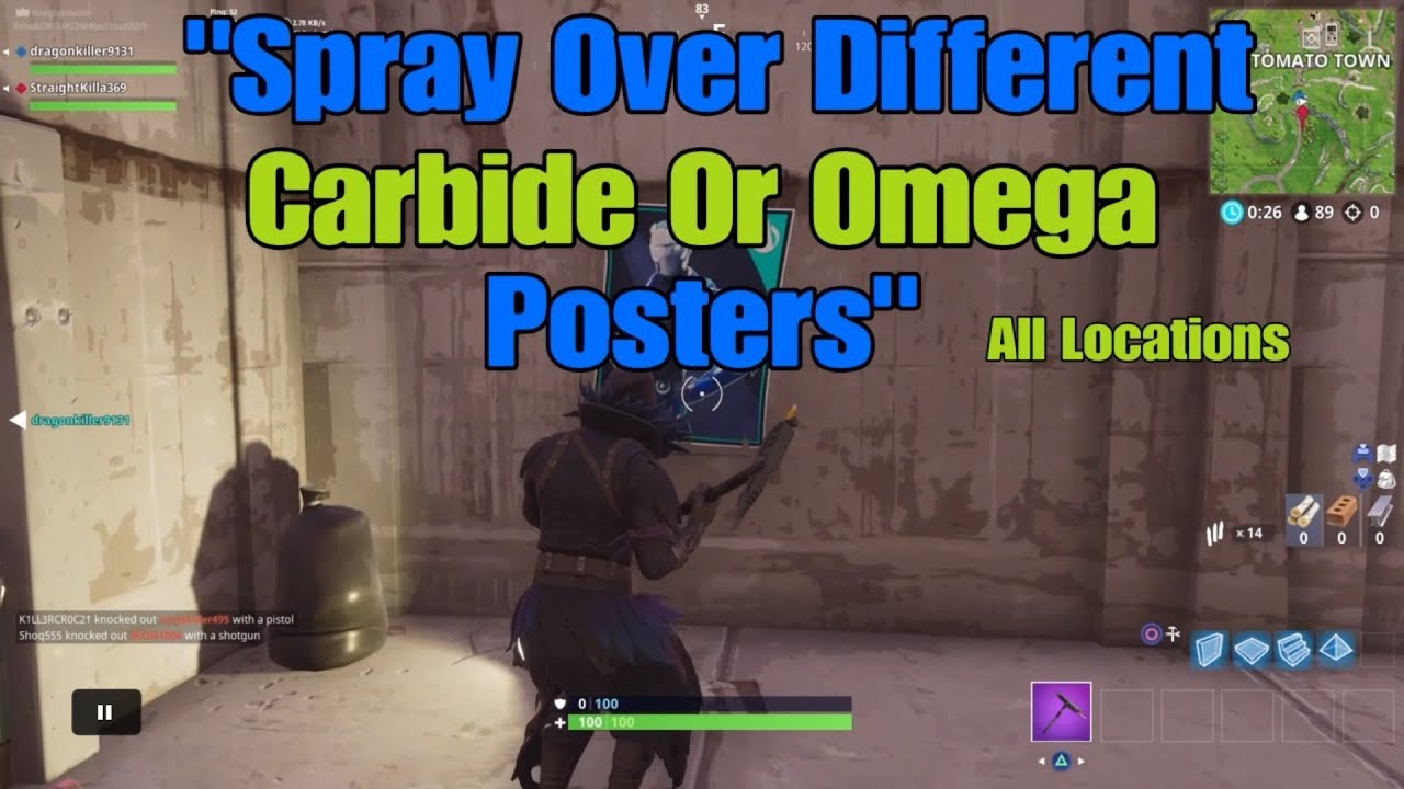 "Spray Over Different Carbide Or Omega Posters" All Locations - YouTube