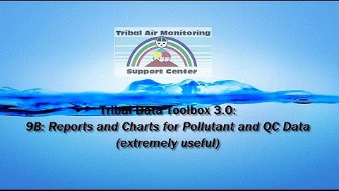 Tribal Data Toolbox 3.0 – 9B: Reports and Charts for Ozone and Met Data