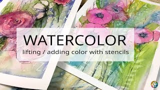 watercolor stencils paint using painting watercolour paintings