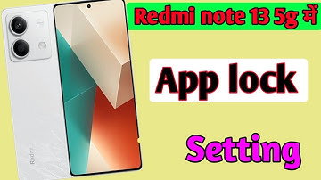 Redmi note 13 5g mobile me app lock kaise lagaye/how to set app lock in setting redmi note 13 5g
