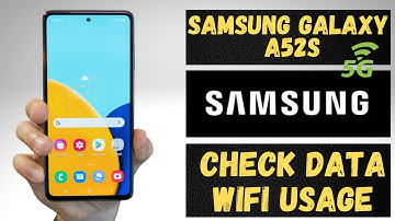 How to check data / Wifi usage in samsung A52s / A52s 5g