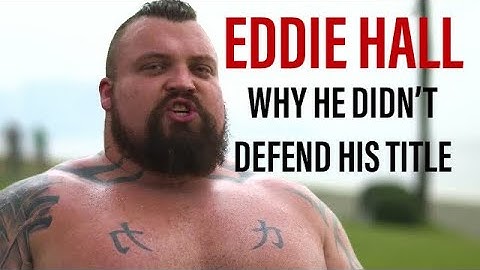 The Unexpected Truth Behind Eddie Hall On why he didn't defend his Worlds Strongest Man Title