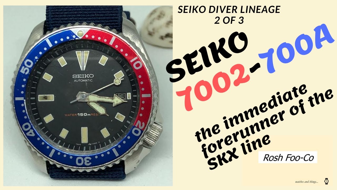 Seiko 7002-700A vintage automatic diver - YouTube