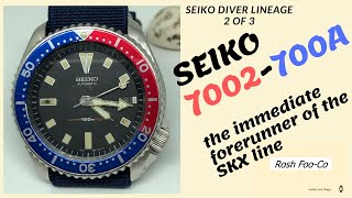 Seiko 7002-700A vintage automatic diver - YouTube