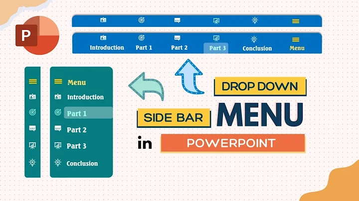 Create a sliding navigation menu in PowerPoint - Sidebar & DropDown Menu Bar