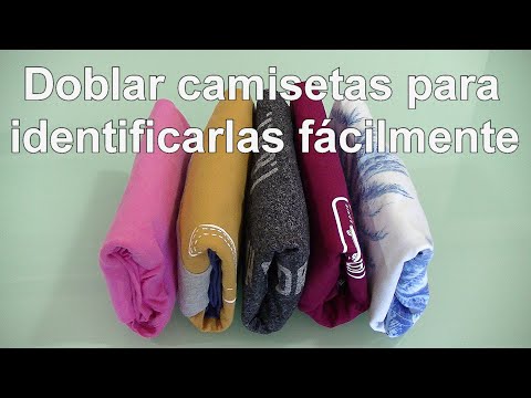 How to fold t-shirts to easily identify them. Pocket method