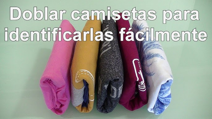 Guía para doblar camisetas y otras prendas