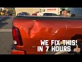 EXTREMELY LARGE Dent Repair on a Dodge Ram Pick Up | Paintless Dent Removal Process