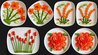 Top 4 Salad Decoration Ideas / Super Salad Decoration /Salad curving & cutting Tricks /Vegetable Art