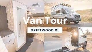 VAN TOUR | 148' EL AWD Ford Transit Custom Van Conversion With Interior Shower by Limitless Van 21,379 views 2 years ago 4 minutes, 39 seconds