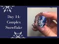 Day 14 of 24 Days of Holiday Nail Art: COMPLEX SNOW FLAKE