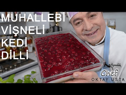 VİŞNELİ KEDİ DİLLİ MUHALLEBİ ❗ Nasıl Yapılır ? l Oktay Usta