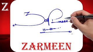 Zarmeen Name Signature Style - Z Signature Style - Signature Style of My Name Zarmeen