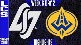 CLG vs GGS Highlights | LCS Summer 2019 Week 6 Day 2 | Counter Logic Gaming vs Golden Guardians