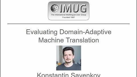 Evaluating Domain-Adaptive Machine Translation :: IMUG 2019.03.21