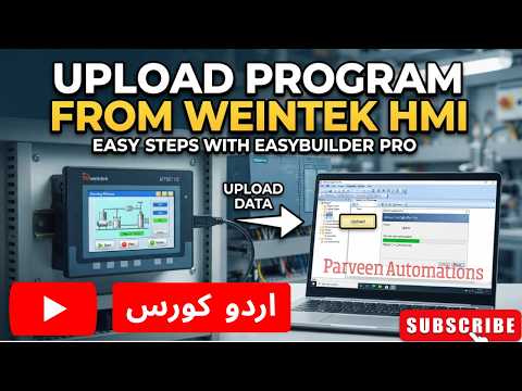 How to Upload & Download Weintek HMI Program | Easy Builder Pro Tutorial (Step-by-Step)